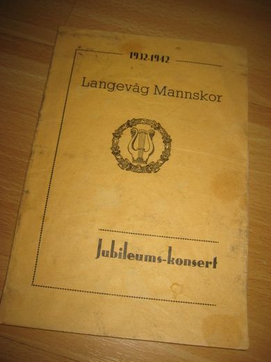Langevåg Mannskor 1932-1942 Jubileumskonsert