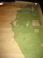 Gammelt sjøkart ca 90*66 cm stort fra OGNA til TANANGER udgivet af Norges Geografiske Oppmaaling Kristiania 1886-1947 rettet 1966