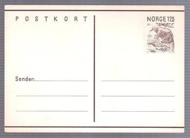 Postkort med frankering 1.75