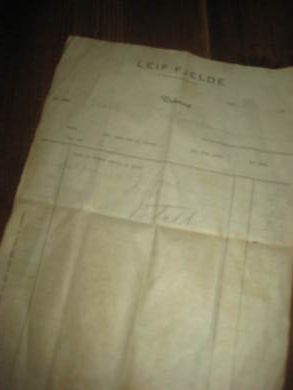 Rekning fra Leif Fjelde Utvik 1956