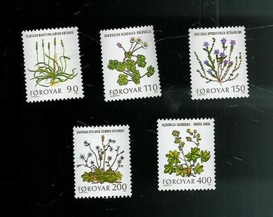 BLOMSTER, serie på 5 merker