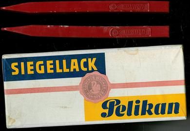 Eske med noe innhold, SIEGELLACK fra PELIKAN