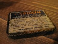 Blikkeske fra 50-60 tallet, CAROXIN, fra Farmaceutisk Industri, Oslo.