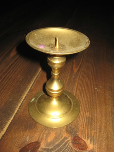 Messinglysestake Ca 11 cm høg