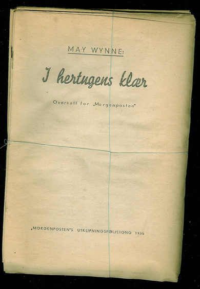 MAY WYNNE: I hertugens klær. 1936
