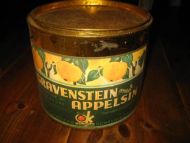 Boks uten innhold GRAVENSTEIN med APPELSIN fra OPPLANDSKE KONSERVESFABRIK Brummunddal 60 tallet