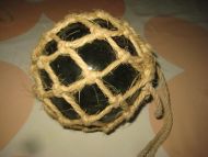 Kavlkule med pent tauverk ca 12 cm i diameter Lys grønn