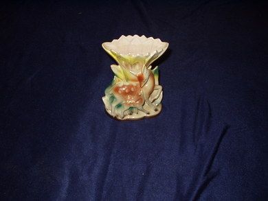 Strøken vase fra 50 tallet
