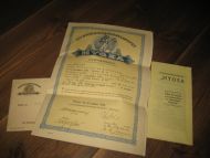 Polise fra LIVSFORSIKRINGSSELSKAPET HYGEA, 1958.