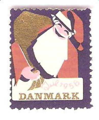 1958, DANSK JULEMERKE, enkeltmerke