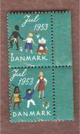 1953, DANSKE JULEMERKER. Ustempla