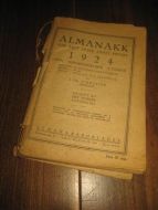 1924, ALMANAKK FOR ÅRET EFTER KRISTI FØDSEL. DEN SØNNENFJELDSKE UTGAVE.