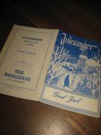 Julesanger. Reklame fra Essostasjonen, Ringstad Handel, Stranda. Utgitt av VOLDA MINERALVATN, VOLDA, 60 tallet.