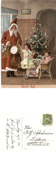 Strøkent kort med fra 1922