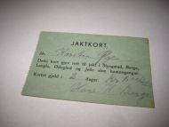 Jaktkort i to dager 40 tallet