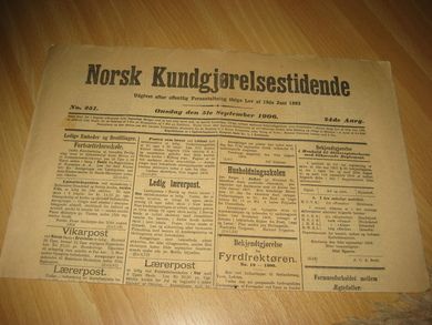 1906 nr 251 Norsk Kundgjørelsestidende