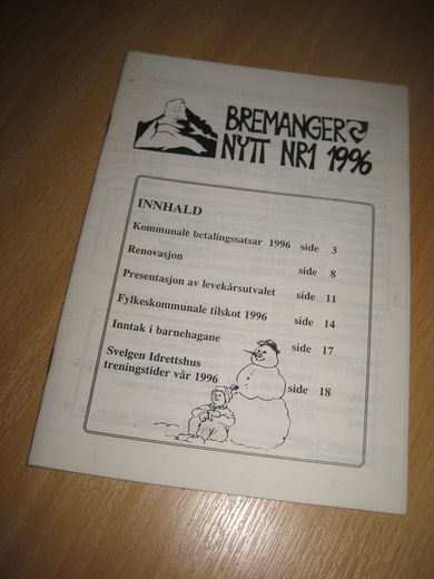 1996 nr 001 BREMANGER NYTT