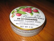 Pen boks uten innhold fransk RASPBERRY FLAVORED DROPS