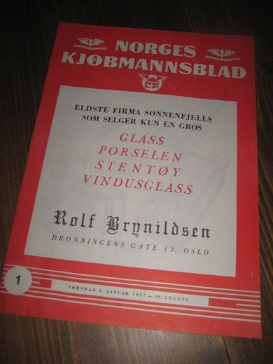 1957 nr 001 NORGES KJØPMANNSBLAD