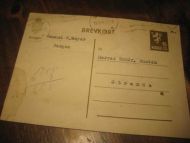 Brevkort til Brødrene Rusten Stranda fra Samuel Meyer Bergen 19 3 41