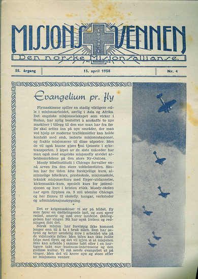 1958 nr 004 MISJONSVENNEN