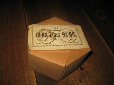 Uåpna eske med innhold, ULAX Filter No 00, 50 tallet. 