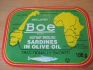 BOE SARDINES, SIGURD BOE LTD, OSLO.