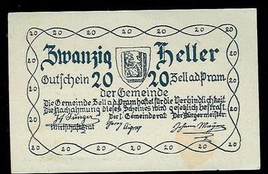 Zwanzig heller 1920