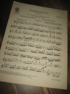 Johannes Brahms Op. 98, No 3. Symphonie nr 4, III. sats. Violino I, 1927.