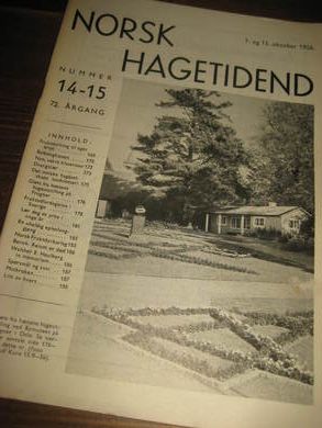1956 nr 014 -15 NORSK HAGETIDEND