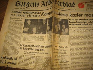 1949 nr 050 1 mars Bergens Arbeiderblad