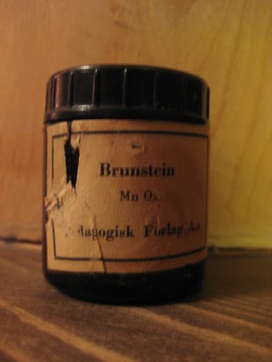 Flaske fra Pedagogisk Forlag Brunstein uten innhold 70 tallet