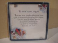 Til min kjære pappa.  Bilde som kan stå på bord.