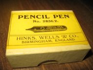 Eske med uåpn innhold PENCIL PEN fra HINKS WELLS & CO BIRMINGHAM England 40-50 tallet
