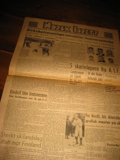 NORSK IDRETT 20 februar 1939