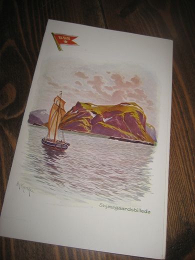 Strøken MENU fra BDS i 1935 motiv med Skjærgaardsbillede