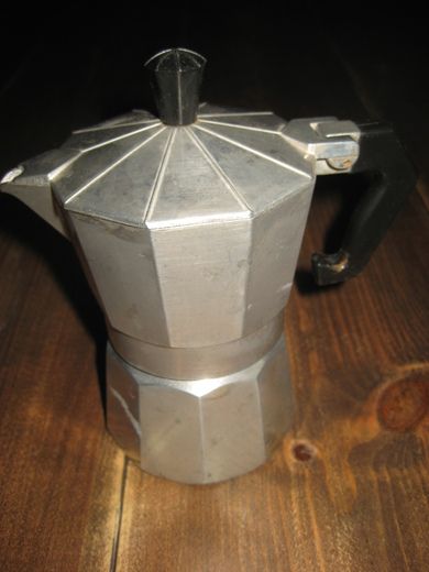 Espressokanne den lager 1 kopp espressokaffe italiensk