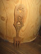 Pen gaffel i tre Av eldre dato