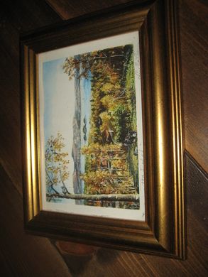 Pent bilde i glass og ramme 