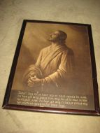 Pent religiøst bilde med religiøs tekst 30-40 tallet