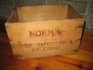 Trekasse fra NORMA NORSK MARGARIN AALESUND 40-50 tallet