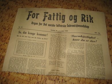 1952 nr 043 For Fattig og Rik