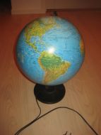 SCAN GLOBE globus med lys,  30 cm i diameter, 60-70  tallet. 