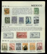 Mexico, lot på 12 frimerker, 30 tallet