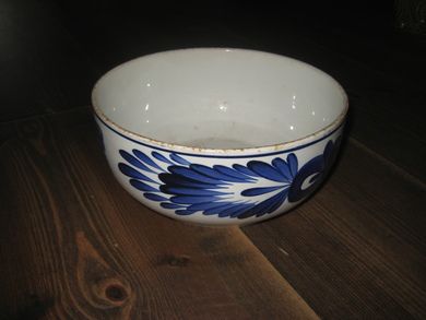 Gammel, handmalt EGERSUND bolle, brunt stempel. 20-30 tallet.