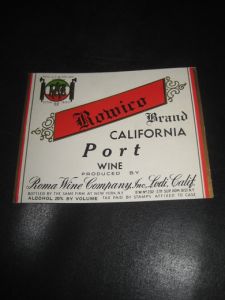 CALIFORNIA PORT WINE.