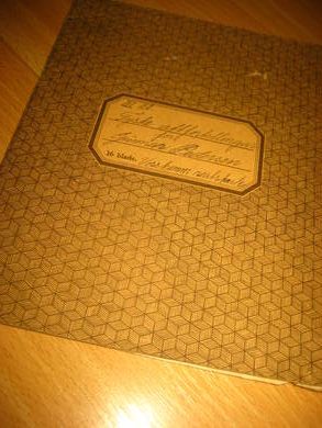 Kladdebok fra 40-50 tallet tyske attfortellingar