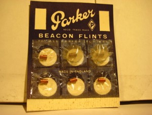 Pakke med 6 stk. Parker BACON FLINT. 60-70 tallet.