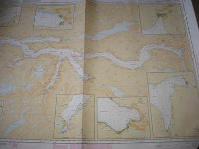 NORDFJORD Originalkart fra Det Norske kartverk pent i glass og ramme Dette er kart nr 3