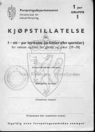 KJØPETILLATELSE fra 1944. Forsyningsnemnda i Volda Forsyningsnemnd / Ivar Kvamme, Austefjorden